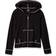 Hanes Girl's Slub Jersey Full-Zip Hoodie - Black