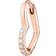 Thomas Sabo Charm Club Single Hoop Heart Earring - Rose Gold/Transparent