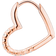 Thomas Sabo Charm Club Single Hoop Heart Earring - Rose Gold/Transparent