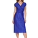 DKNY Pleated Smocked-Waist Dress - Berry Blue