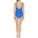 DKNY Ruffle Plunge Underwire Tummy Control One-Piece Swimsuit - Lapis