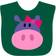 Inktastic Girl Hippo Infant Bib