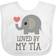 Inktastic Tia Loves Me Baby Elephant Infant Bib Unisex