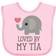 Inktastic Tia Loves Me Baby Elephant Infant Bib Unisex