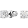 Swarovski Attract Stud Earrings - Silver/Transparent