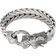 John Hardy Men's Naga Silver Dragon Head Bracelet on Fishtail Chain