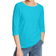 Hanes Women's Stretch Cotton Raglan Sleeve Tee - Flying Turquoise