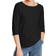 Hanes Women's Stretch Cotton Raglan Sleeve Tee - Black