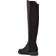 Nine West Tread Over The Knee Lug Sole - Black Leather