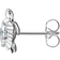 Thomas Sabo Charm Club Single Turtle Ear Stud - Silver/Transparent