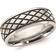 Gem & Harmony Checkered Pattern Ring - Silver