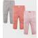 Luvable Friends Stripe Tapered Ankle Pant 3-Pack - Pink/Coral