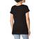 Hanes Women's Slub Jersey Shirred V-Neck Tee - Black