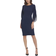 DKNY Sheath With 3/4 Chiffon Sleeves - Spring Navy