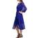 DKNY Balloon-Sleeve Faux-Wrap Dress - Berry Blue