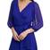 DKNY Balloon-Sleeve Faux-Wrap Dress - Berry Blue