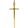 Thomas Sabo Sword Pendant - Gold/Black