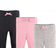 Luvable Friends Leggings 3-Pack - Light Pink/Black