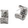 John Hardy Carved Chain J Hoop Earring - Silver/Black