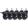 Don One GCW750 3 Inch Gaming Chair Casters (5 Pieces) - Black