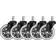 Don One GCW750 3 Inch Gaming Chair Casters (5 Pieces) - Black