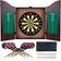 Trademark Games Dartboard Cabinet Set with Realistic Walnut Finish