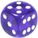 Chessex D6 16mm Purple w/White (12) New