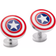 Marvel Captain America Shield Cufflinks - Silver/Red/White/Blue