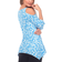 White Mark Leopard Print Cold-Shoulder Tunic - Blue