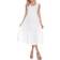 White Mark Women's Tiered Midi Dress - White