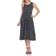 White Mark Women's Tiered Midi Dress - Charcoal