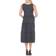White Mark Women's Tiered Midi Dress - Charcoal