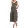 White Mark Women's Tiered Midi Dress - Olive