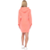 White Mark Women's Hooded Sweatshirt Dress - Coral