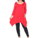 White Mark Makayla Tunic Top Plus Size - Red