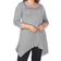 White Mark Makayla Tunic Top Plus Size - Charcoal