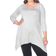 White Mark Makayla Tunic Top Plus Size - Grey