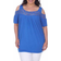 White Mark Bexley Tunic Top Plus Size - Blue