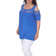 White Mark Bexley Tunic Top Plus Size - Blue