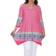 White Mark Women's Cold-Shoulder Shark-Bite Tunic Plus Size - Fuchsia/White