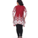 White Mark Women's Medallion Shark-Bite Tunic Plus Size - Burgundy/White