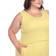 White Mark Scoop Neck Tiered Midi Dress - Yellow