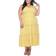 White Mark Scoop Neck Tiered Midi Dress - Yellow