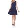 White Mark Women's Shay Fit & Flare Dress - Navy