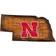 Fan Creations Nebraska Huskers Distressed State with Logo Sign Board