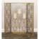 DecMode Gold Metal Contemporary Fireplace Screen