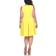 White Mark Women's Pleated Fit & Flare Dress Plus Size - Yellow