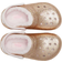 Crocs Kid's Classic Glitter Lined Clog - Gold/Barely Pink