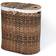 Handwoven Oval Double Laundry Hamper