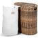 Handwoven Oval Double Laundry Hamper